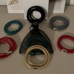 (5) Pcs Collection of Jennifer Lopez Endless Jewelry Collection Leather Bracelet